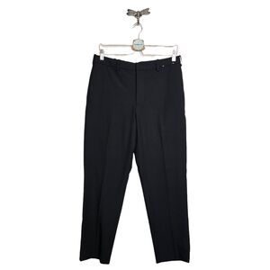 🔴 3/$30 Uniqlo M Smart Ankle Black Pants Wool Like Waist 30-33" M